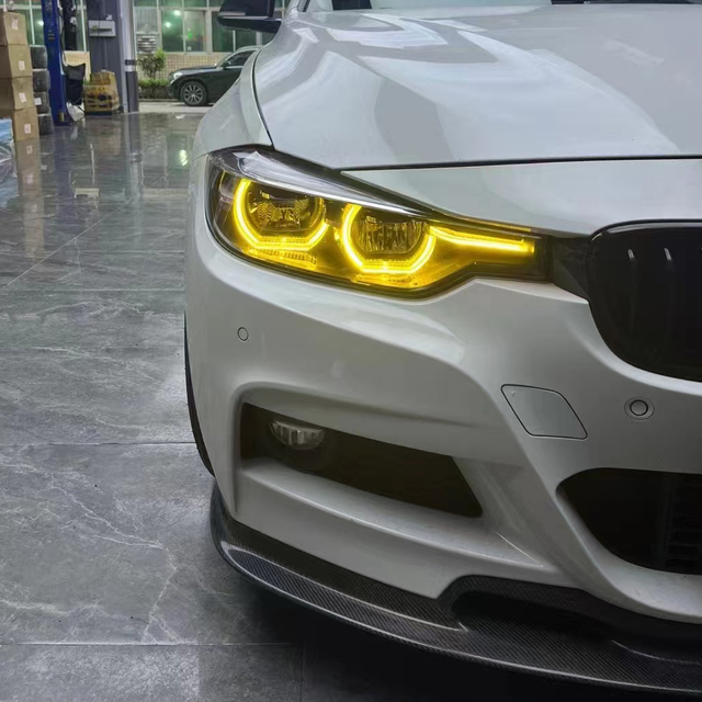 Module for BMW G30 LED Headlights Assembly with Laser Projector Lens White & Yellow Light Color for Vehicles Upgrade