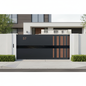 Système de <span class=keywords><strong>portail</strong></span> coulissant automatique en <span class=keywords><strong>aluminium</strong></span> <span class=keywords><strong>motorisé</strong></span> pour allée - Product Image 1