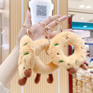 Adorable Sweet Donut Plush Cartoon Eco Friendly Light Keychain Hanging Bag <b>Car</b> <b>Decal</b> PP Cotton Filling Unisex Wholesale Gifts - Product Image 2