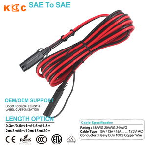Câble d'extension SAE vers SAE pour bateau, marine, panneau solaire, cordon de charge 12V - Product Image 2