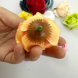 Cabeza de Rosa Rizada Simulada de 5 cm, Flor Artificial de Seda, Decoración de Boda, Estilo Clásico - Product Image 1