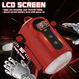 自動ストロークステップレススピードハンドルペニスストローク振動振動式電気男性用オナニー搾乳機 - Product Image 4