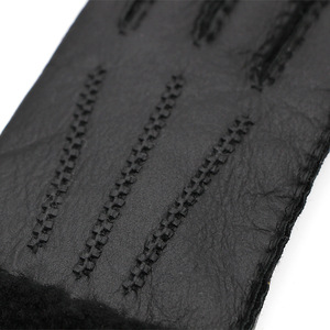 Gants d'hiver en polaire <span class=keywords><strong>de</strong></span> mouton intégrés en <span class=keywords><strong>fourrure</strong></span> chaude pour hommes et femmes Gants en cuir Mitaines <span class=keywords><strong>de</strong></span> cyclisme Gants en peau <span class=keywords><strong>de</strong></span> mouton - Product Image 6