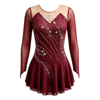 Robe de patinage artistique personnalisée pour filles et femmes, costume de danse, tenue de performance