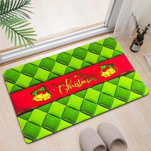Paillasson de Noël 3D moderne et minimaliste, rectangulaire, en fibre de polyester, antidérapant, pour la décoration de la porte d'entrée de la maison - Product Image 3