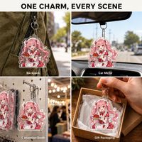 Porte-clés en acrylique Anime en gros, petits porte-clés en plastique, breloques de sac en acrylique pour les boutiques d'artistes, les conventions et les événements
