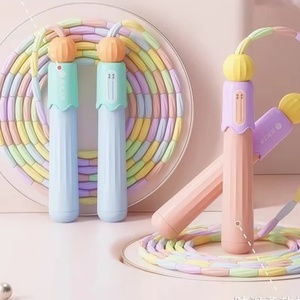 ของเล่นกีฬากลางแจ้ง เชือกกระโดดพลาสติกลายสัตว์ ปรับความยาวได้ สำหรับเด็ก สีชมพู ใช้ได้ทั้งเด็กชายและเด็กหญิง ปลอดภัย ไม่พันกัน - Product Image 2