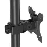 Support de moniteur double avec support de moniteur vertical et bras articulés Support d'écran d'ordinateur pour 2 écrans Bras de moniteur