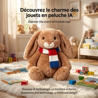 Juguete de Peluche con IA 2026, Compañero Inteligente con Tecnología LLM, Integración con ChatGPT y DeepSeek |   Controlado por aplicación |    OEM/ODM para Niños y Adultos