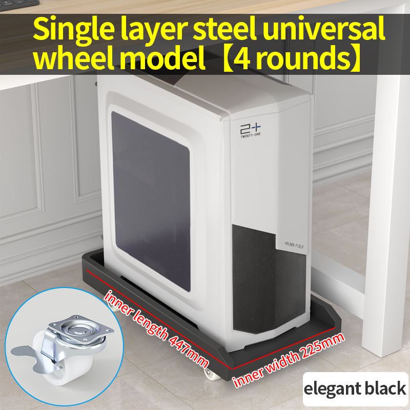 036 B-002 noir 4 roues en acier