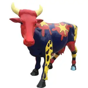 Прямая Продажа с фабрики, Современная креативная скульптура крупного рогатого скота, украшение, Бронзовая Скульптура Быка