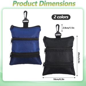 Pochette de golf multifonction en polyester imperméable pour objets de valeur, sac de rangement pour balles et tees de golf, personnalisable en gros pour usine - Product Image 3