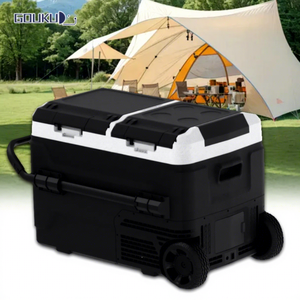 Glacières <span class=keywords><strong>électrique</strong></span>s à double zone d'usine, mini-réfrigérateur de camping, DC AC 12v, batterie amovible, réfrigérateurs de voiture avec batterie externe - Product Image 1