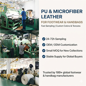 Two Tone Lambskin Suede Texture <strong>PU</strong> <strong>Leather</strong> with Stable Backing for Footwear and Handbags Bulk Production - Product Image 5