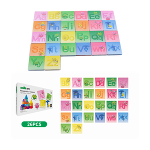 Mntl Bảng Chữ Cái Từ Tính Và Thẻ Flash Câu Đố 26Pcs Bảng Chữ Cái Từ Toppers Xây Dựng Khối Cho Trẻ Em Giáo Dục Sớm - Product Image 2