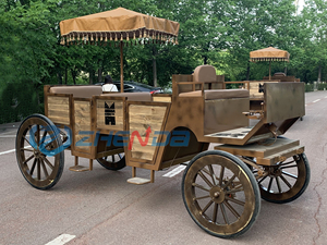 Customized Wedding Horse Drawn Carriage New Cars Wood Sightseeing Electric Horse Carriage Horseless Electric for Sale - Product Image 4