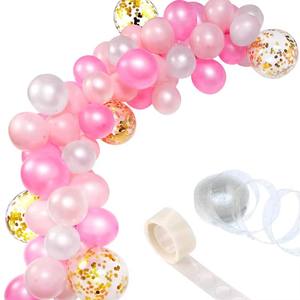 Kit d'<span class=keywords><strong>arche</strong></span> de ballons pour anniversaire fille, 143 pièces, guirlande de ballons blancs et or rose, ballons pastel, décoration de ballons pour baby shower, baptême - Product Image 3