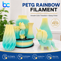 Filament PETG Becreative Arc-en-ciel en gros 1,75 mm 1 kg, style peinture à l'huile, mélange de couleurs dégradées pour impression 3D