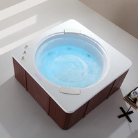 Bain à remous pour adulte, spa, bains à remous, hydro massage, pompe à air, baignoire en bois acrylique