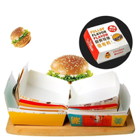Boîtes à hamburger en papier pour la vente à emporter, fournies par l'usine, pour les camions de restauration rapide