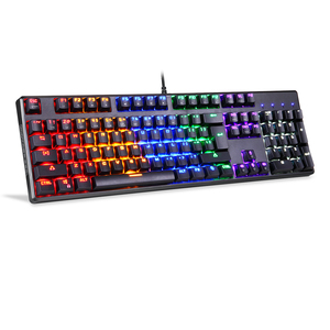 Teclado mecánico para juegos Blue Axis Retro <span class=keywords><strong>Desktop</strong></span> Notebook Keyboard LED Rainbow Usb óptico con cable 104 teclas - Product Image 2