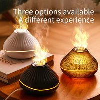 Nouveau cristal perle ultrasons huile essentielle feu diffuseur d'arôme Table de bureau coloré 3d flamme Air 160ml diffuseurs d'aromathérapie