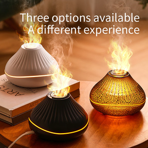 Tinh thể mới hạt siêu âm tinh dầu lửa hương thơm khuếch tán Máy tính để bàn đầy màu sắc 3D Ngọn Lửa không khí 160ml hương liệu khuếch tán - Product Image 6