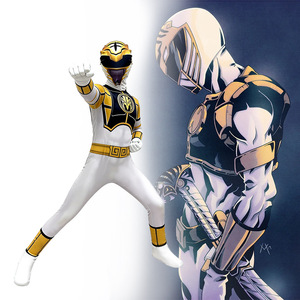 ชุดนักรบไดโนเสาร์ทีมซูเปอร์วอริเออร์ส ชุดคอสเพลย์เด็ก สีขาว สำหรับเล่นบทบาทสมมติ อายุ 8-13 ปี ผ้าแฟชั่นแนวสตรีท - Product Image 2