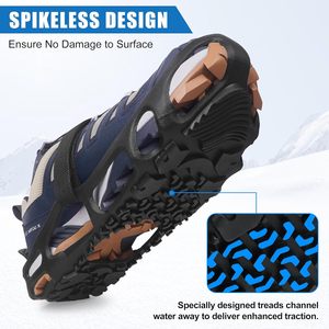 YTD Ramponi Leggeri Portatili per Campeggio ed Escursionismo, 24 Griffe Anti-Metallo per Arrampicata su Ghiaccio, 2 Misure per Scarponi da Neve - Product Image 2