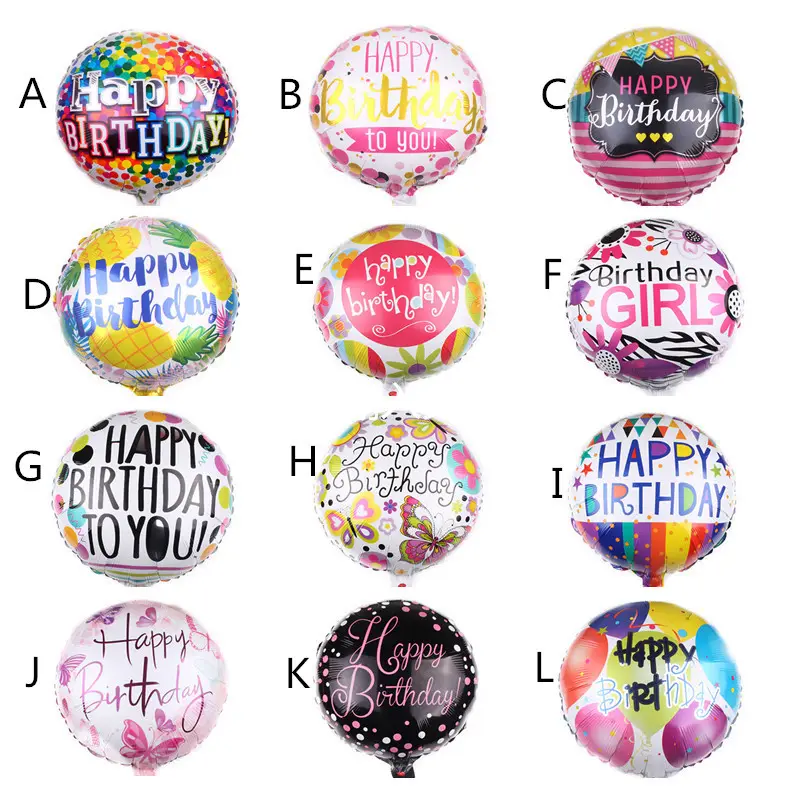 18 дюймов с днем рождения воздушные шары для украшения для вечеринок по случаю Дня Рождения
