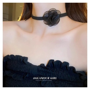 XU-50 Yfstyle Set di Collane Choker Nere Regolabili in Velluto <span class=keywords><strong>Nero</strong></span> per Donne, Accessori Gotici - Product Image 4
