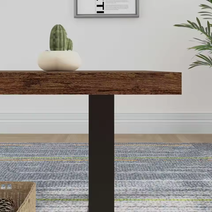 Tavolino da Caffè Rustico Industriale LIWEI con Piano in Legno Spesso e Gambe in Metallo per Sala Ricevimenti e Area Relax - Product Image 2