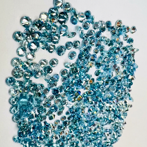 Diamante de Corte Sencillo Azul Fantasía, Diamante Cultivado en Laboratorio, Corte Brillante, 1.30mm 1.35mm VVS1 VVS2, Diamantes Sueltos Maharashtra para Joyería - Product Image 1