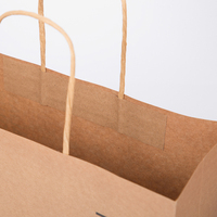 Sacs pour l'expédition de nourriture, sacs en papier kraft brun recyclables, poignée en corde de coton, sacs cadeaux de luxe personnalisés pour la nourriture à emporter