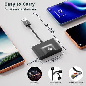 Adaptador Inalámbrico CarPlay Android Auto, Dongle USB, Convierte CarPlay con Cable a Inalámbrico para Vehículos con CarPlay de Fábrica - Product Image 6
