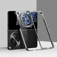 Coque de téléphone pliante en PC transparent électrolytique à couverture complète pour OPPO Find N3 1 + étui OUVERT
