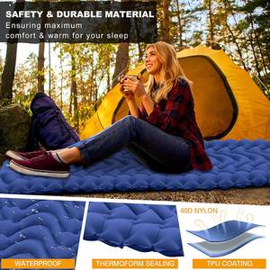 <span class=keywords><strong>Tapis</strong></span> <span class=keywords><strong>gonflable</strong></span> durable et imperméable <span class=keywords><strong>de</strong></span> 8 cm d'épaisseur, avec pompe à pied intégrée <span class=keywords><strong>pour</strong></span> le camping en extérieur - Product Image 5