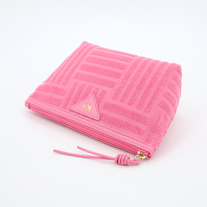 Sacs <span class=keywords><strong>de</strong></span> vanité légers à fermeture éclair Oem personnalisés éponge douce <span class=keywords><strong>trousse</strong></span> <span class=keywords><strong>de</strong></span> <span class=keywords><strong>toilette</strong></span> rose pochette cosmétique <span class=keywords><strong>trousse</strong></span> <span class=keywords><strong>de</strong></span> maquillage en tissu éponge - Product Image 6