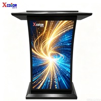 Écran LED P1.86 souple 480x960 pour podium, écran de pupitre pliable pour conférences de presse, expositions, discours et activités