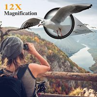 Jumelles haute définition 12x25 pour adultes et enfants-compactes et professionnelles, étanches à la buée pour l'observation des oiseaux,