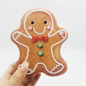 Auf Lager Lebkuchen mann geformte Kuchen formen Lebensmittel qualität Weihnachts dose Box für Geschenk Süßigkeiten Keks paket