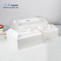 Boîtes à gâteaux en papier Kraft brun Recyclable avec Logo personnalisé, boîte-cadeau pour gâteau d'ananas, emballage transparent pour gâteau de mariage haut avec poignée