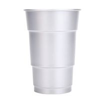 Gobelets classiques en aluminium pour boissons froides, idéaux pour bars et fêtes, mugs à bière et à vin à bord roulé, personnalisables avec logo, réutilisables, qualité alimentaire, sur mesure