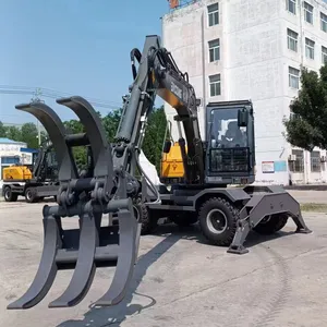 BD95W-9H便宜的6吨8吨10吨6t 8t 10t轮式挖掘机制造土方液压重型机械
