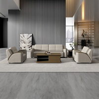 Ensemble de canapés de loisirs modernes italiens, meubles de salon de luxe, canapé sectionnel en cuir PU avec accoudoirs