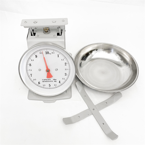 Veidt Weigh 10kg Kitchen <b>Mechanical</b> Dial <b>Scale</b> Household Spring Iron Metal Platform ZZSP-601-10kg Stainless Steel Tray a - Product Image 6