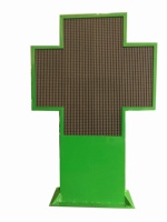 Nueva innovación LED pantalla Panel programa LED farmacia Cruz signo tienda