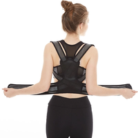 Ceinture orthopédique lombaire et d'épaule, soutien complet du dos, ceinture de maintien lombaire réglable avec plaque en acier pour correction de posture
