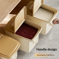 Seau à riz en plastique 4L-5L, moderne et minimaliste, anti-insectes, anti-humidité, conteneur de stockage hermétique pour riz, farine, céréales