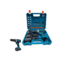 Perceuse électrique domestique 21V, double vitesse, couple réglable, multifonction, tournevis industriel DIY, batterie lithium-ion à percussion